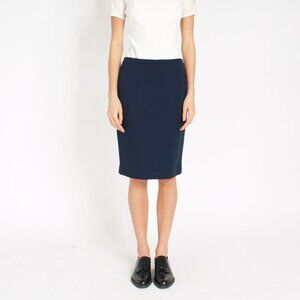 Marie Saint Pierre Louane Zipper Seam Navy Skirt